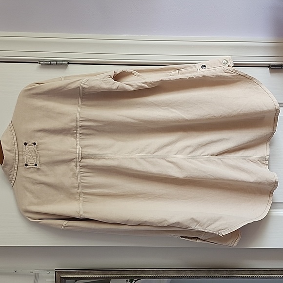 FREE PEOPLE Baby Cord Buttondown / shacket Champagne Dream size M NWOT - Picture 14 of 15
